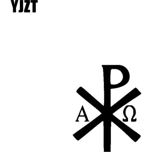 YJZT 10.1CM*12.7CM Jesus Vinyl Car Motorcycle Stickers Decals Black/Silver C13-000337