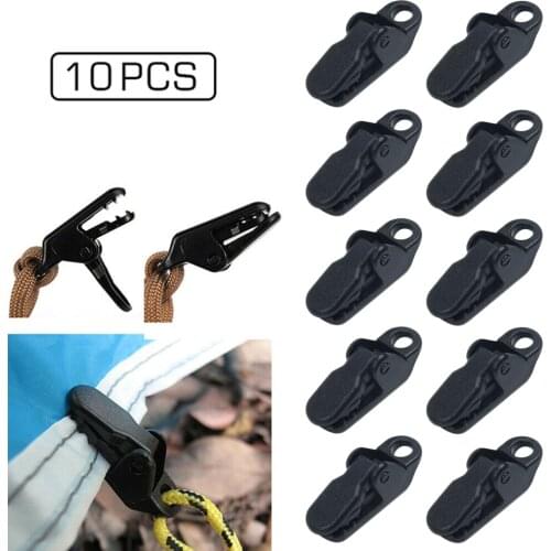 10pcs Tent Hike Tarp Clip Clamps Awning Clamp Grip Set for Outdoors Camping Farming