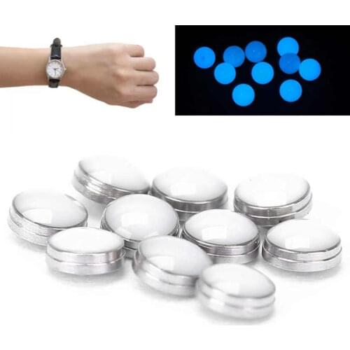 10Pcs 2mm Universal Blue/Green Watch Parts Luminous Bezel Dot Pip Watch Dial Night Luminous Dot Watch Decoration Parts Accessory