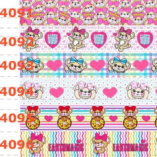 10yards - different size -Cartoon dog grosgrain ribbon - Cartoon puppy ,love ,pink printed ribbon