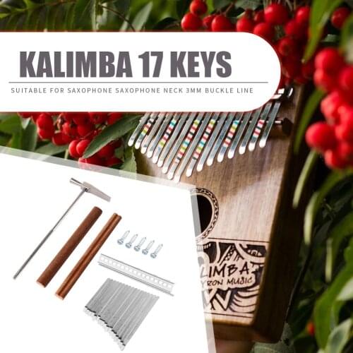 Durable Anti-rust Kalimba DIY Sets Steel Thumb Piano Shrapnel Wood Bridge Steel Tuning Hammer Musical Instrument Supplies