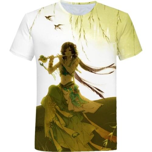 2021 Japanese Manga Mens T Shirt 3D Printing Large Size xs-6xxL Latest Harajuku t-shirts Round Neck Casual Short-Sleeved Tops