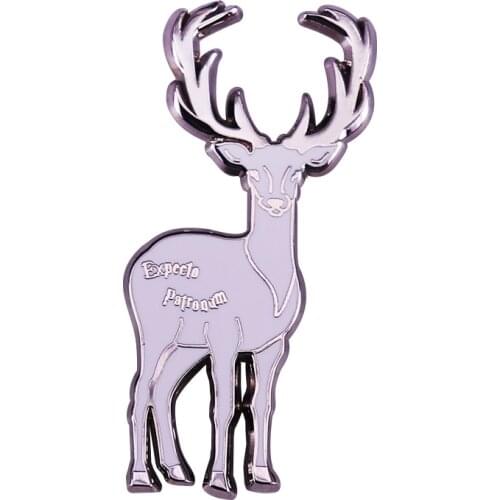 White Deer Badge Accessory