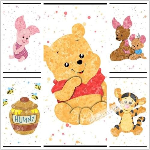 Disney 5D Diamond Painting Winnie the Pooh Square/Round Embroidery Cross Stitch Kit Painting Mosaic DIY Home Decoration Gift