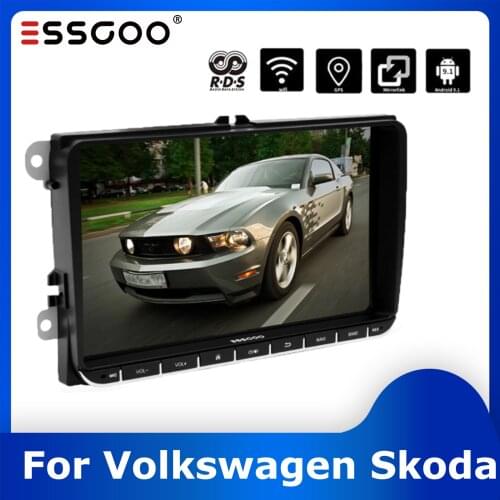 Essgoo Android 9'' Car Radio 2 din GPS Navigator Autoradio 2din Bluetooth AM+RDS MP5 Video Multimedia Player For Volkswagen