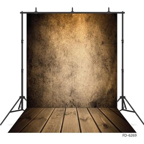 Wooden Floor Cement Wall Photo Background Computer Printed Backdrop for Baby Children Portrait Toy Photocall Photography Props