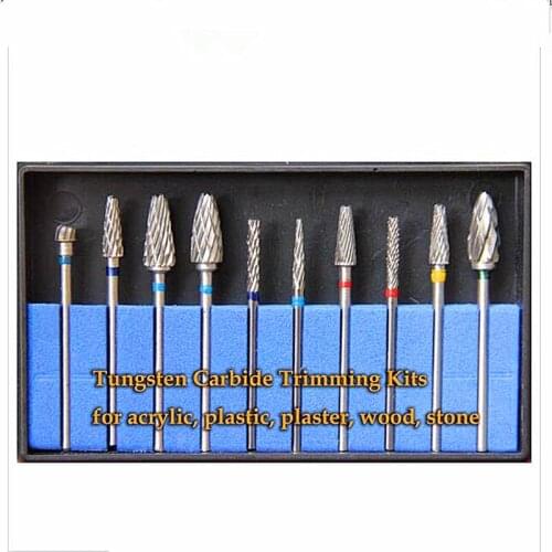 Diameter 2.35mm Dental Tungsten Caibide Cutter Grinder Burs Kit For Denture Acrylic Metal Jewellery