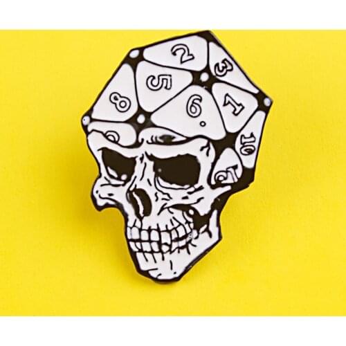 DIY Enamel Pin Skull Pattern Metal Badges Pins and Brooches for Women Men Lapel pin Creative Gift backpack bags badge jacket