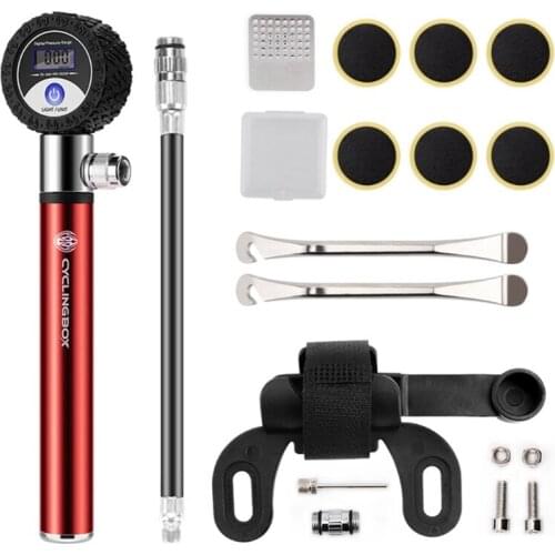 120 PSI Bicycle Repair Kit& Bicycle Tire Pump, Home Bike Tool Portable Patches Fixes, Inflator, Bicycle Tire Pump Dropship