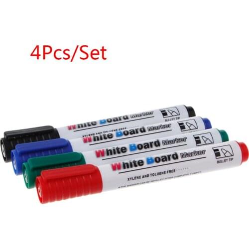 4PCS/Set Erasable Whiteboard Marker Pen Environment Friendly Marker Office School Home Drop Shipping