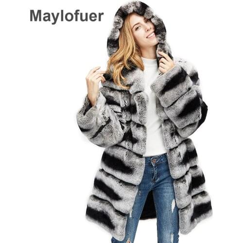 Milyfuer Fur Coats With A Hood