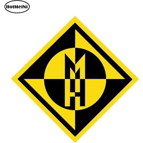 HotMeiNi 12cm X 12cm Machine Head Band Decal Fun Car Stickers SUV Window Trunk Vinyl Decals Car Styling Waterproof Accessories