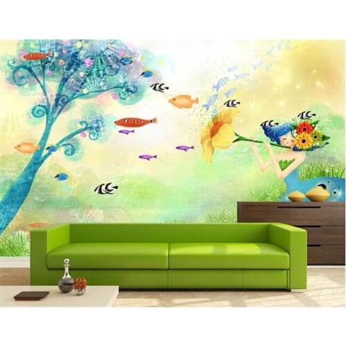 Custom hand-painted world children 3d wallpaper for TV background wall-paper for living room sofa bedroom mural