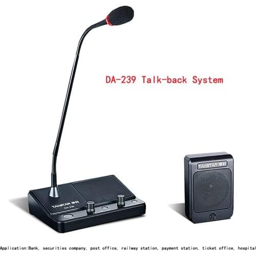 New Takstar DA-239 Talk-back System For Bank Counter Hospital Station Post Office Window Two-way Interphone Loudspeaker