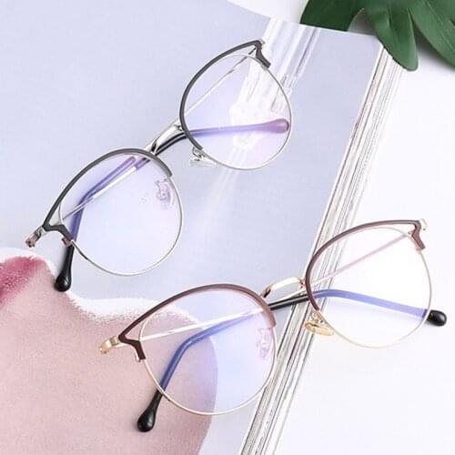 2021 NEW Cat Eye Anti Blue Ray Eyeglasses Womens Blue Light Blocking Computer Glasses Female Plain Mirror Glasses Frame Eyewear
