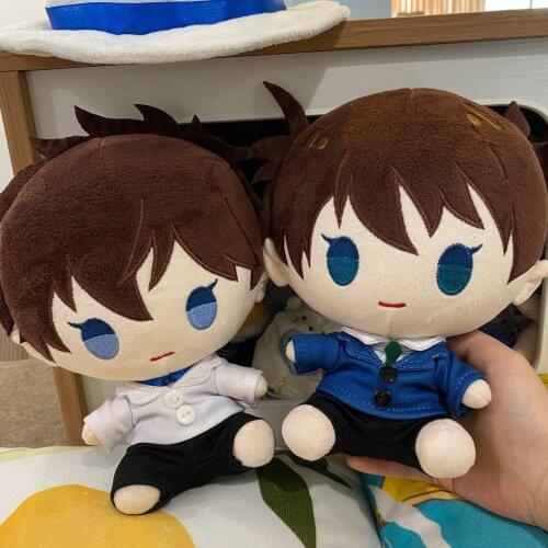 New Anime Detective Conan Kuroba Kaito Kudou Shinichi Cute Plush Stuffed Dress Up Clothing Doll Toy Change Suit 20cm Gift