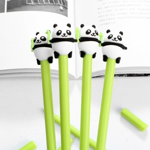 Panda Gel Pen Creative Office Kawaii Pen Kawaii Stationery Cute Pens 0.5mm New Writing Black Ink Gel Pens Study Office Supplies