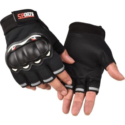 New Motorcycle Gloves Breathable Fingerless Racing Gloves Sports Protection Riding Cross Dirt Bike Tactical Gloves Guantes Moto