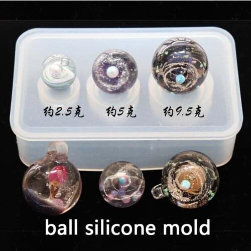 Transparent Silicone Mould Resin Decorative Craft DIY Different sizes universe ball shpe Type epoxy resin molds for jewelry