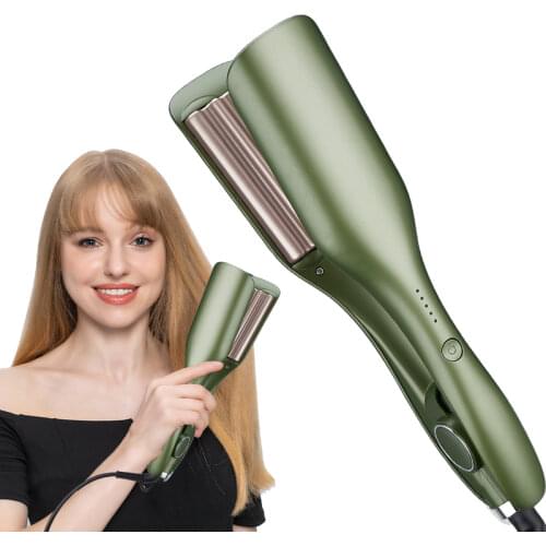 Resuxi Professional Hair Styling Tools 4 Barrel Curling Iron with LCD Temperature Display Auto Rotating Ceramic Hair Curler