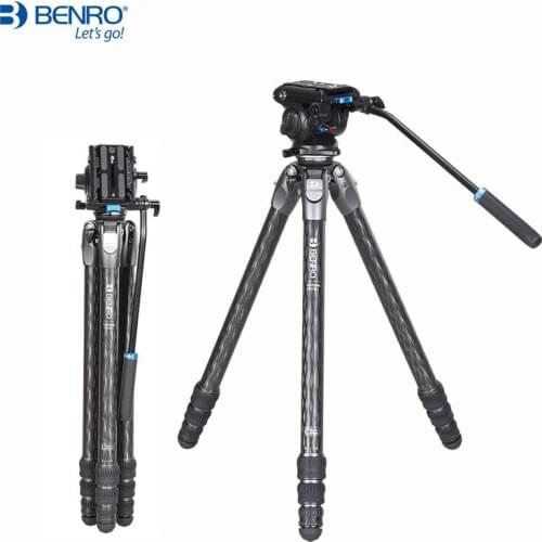 Benro TR328CL TR328CLK Tripod Carbon Fiber Tripods Camera Stands S4N Video Head 4 Section Max Loading 4kg