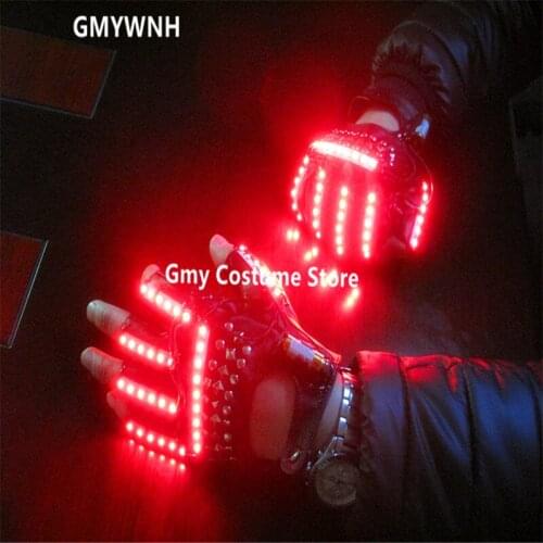 T827 Ballroom dance led costumes illuminated luminous glasses glowing led gloves burst festival event party wears dj disco bar