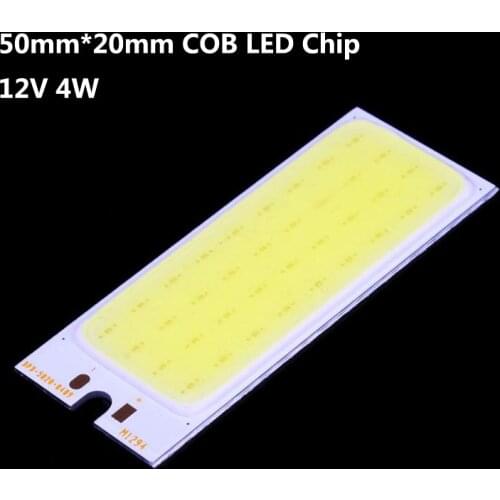 High Quality LED COB Light Strip 12V-13V 4W 50mm*20mm DIY LED COB For Home Outdoor Lamp Light Source 2pcs/lot Free Shipping