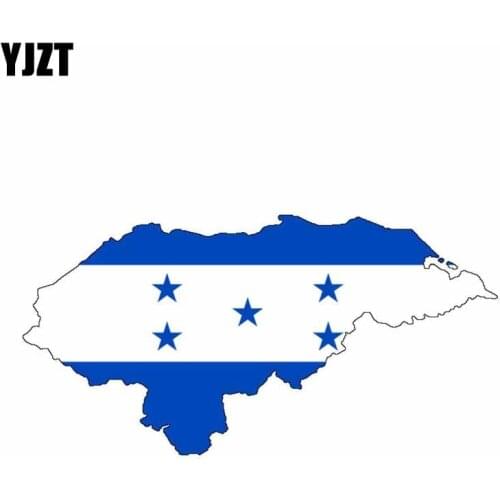 YJZT 15.8CM*8CM Honduras Motorcycle Map Car Sticker Funny Flag Accessories Car Sticker 6-0858