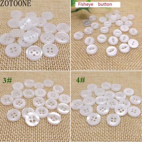 ZOTOONE Wholesale Resin Fish Eye 9/10/11/20MM Transparent 4 Holes rhinestone Buttons Apparel Supplies Sew Accessories Z1