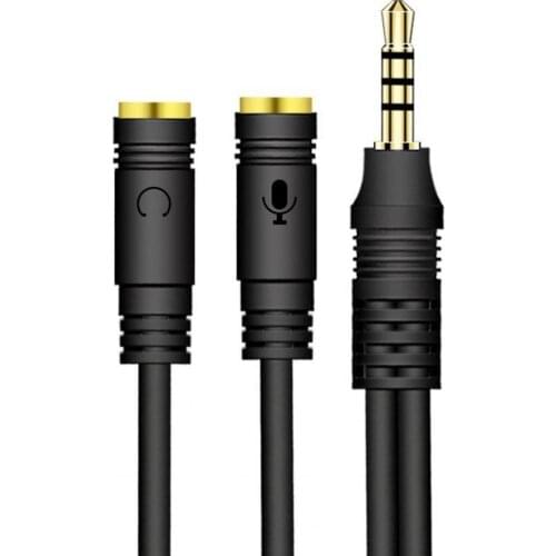 1PCS Y Splitter Cable 3.5 Mm 1 Male To 2 Dual Female Audio Cable For Earphone Headset Headphone MP3 MP4 Stereo Plug Adapter Jack