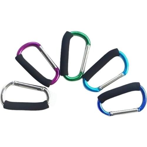 5 Piece 140X12mm Clip Big Large Carabiner Hand Hook Carry for Roller Skate Shoes Ski Snow Boots Random Color