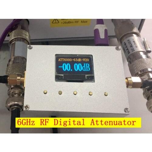 6G Digital Programmable Attenuator 60DB Step 0.25DB OLED Display CNC ATT-6000V2.0