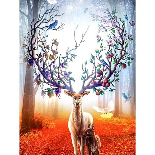 Diamond Painting Accessories "Deer" Full Square Drill Picture of Rhinestones Mosaic Home Decoration Diamond Art