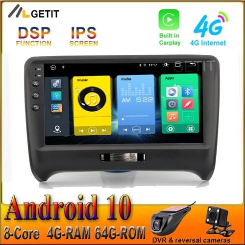 Carplay DSP Android 10 Car DVD Stereo Multimedia Player Radio GPS for Audi TT MK2 2006 -2014