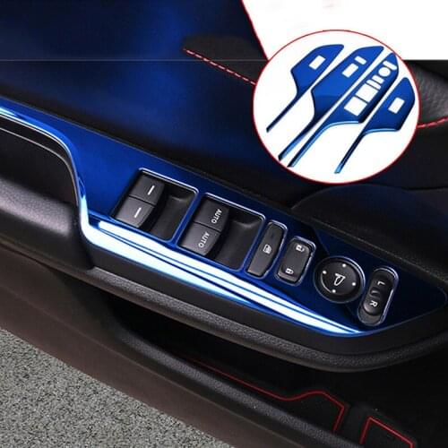 Auto Car Styling For Honda Civic 10th 2016 2017 Stainless Steel Car Window Lifter Panel Covers Stickers Accessories