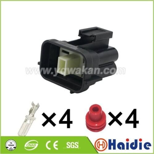 Free shipping 2sets 4pin auto wire plastic husing plug sealed cable waterproof connector 344074-1