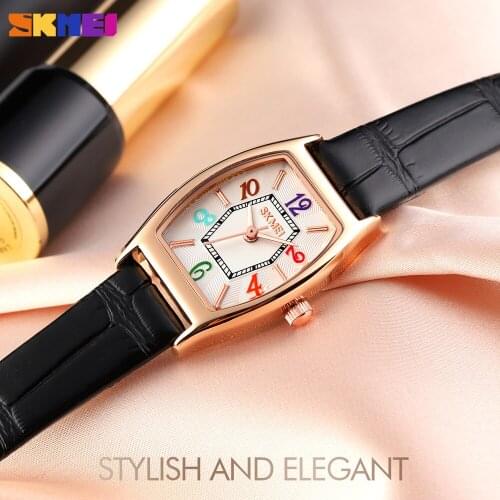Ladies Watches SKMEI Top Brand Luxury Classic Quartz Women Analog Clock Leather Strap Female Girl Wristwatch Relogio Feminino