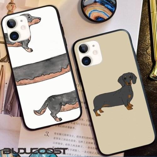 Orornate Cute Cartoon Dachshund Dog Phone Case Cover For Iphone 11 Pro 11 Pro Max X XR XS MAX 7 8 Plus 6s Plus 5s 2020 Se Cover