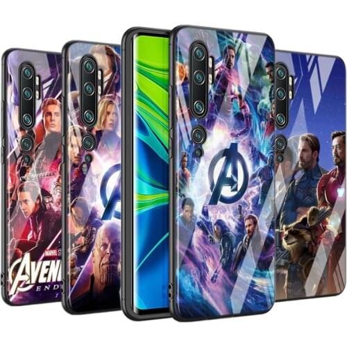 Tempered Glass Cover Marvel Avengers Heroes For Xiaomi Mi 11 11i 10T CC9E 9T Note 10 Ultra Pro Lite 5G Phone Case