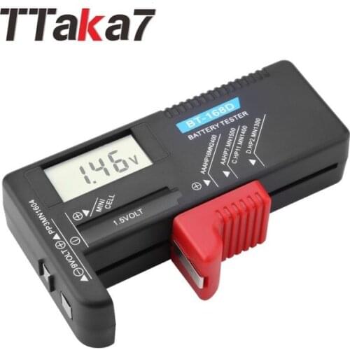 Digital Battery Tester Universal Electronic Battery Checker for AA AAA 9V Button Cell Multi Size Volt Meter Measuring
