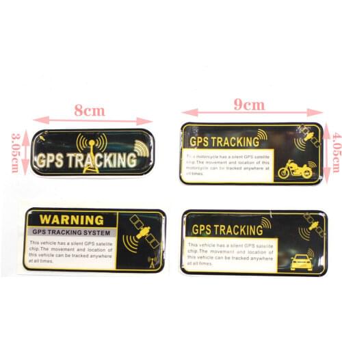 GPS Alarm Tracking System Decal Stickers Track Device Tracker Vehicle Motorcycle Warning Car Sticker Bicycle Satelite