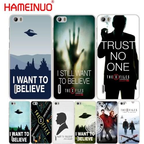 HAMEINUO The X Files I want to believe cell phone Cover Case for huawei honor 3C 4A 4X 4C 5X 6 7 8 Y3 Y5 Y6 2 II Y560 Y7 2017