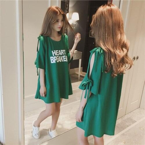 Korean Pregnant Dress Female Clothing Maternity Dresses Plus Size 3XL Womens Clothing Pregnancy Dress Printed Letter Vestidoes
