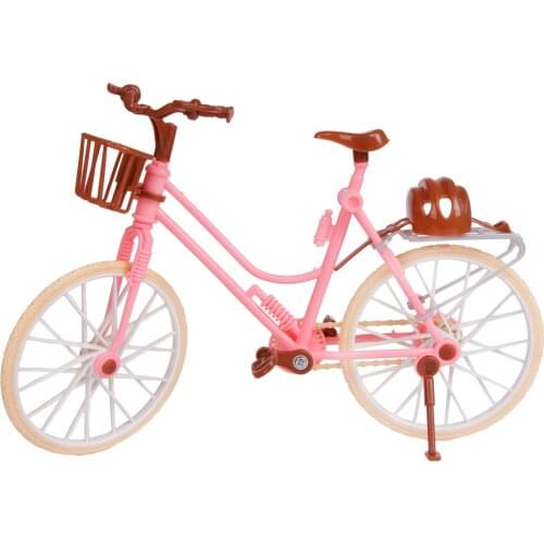 1 PCS Mini High Quality Pink Plastic Bicycle Bike Doll Accessories Outdoor Sports Dollhouse Toy for Barbie Doll for Ken Toys