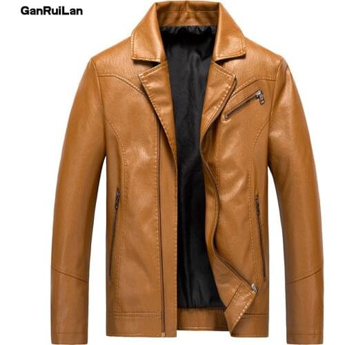 Newest Men PU Leather Jacket Autumn Winter Mens Casual Keep Warm Zipper Coats Motorcycle Plus washed leather Jacket B01048