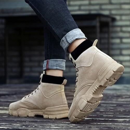 2020 PU Leather Men Boots Winter Autumn Ankle Boots Wild Footwear British Wind Shoes Men High Quality Chelsea Men Shoes