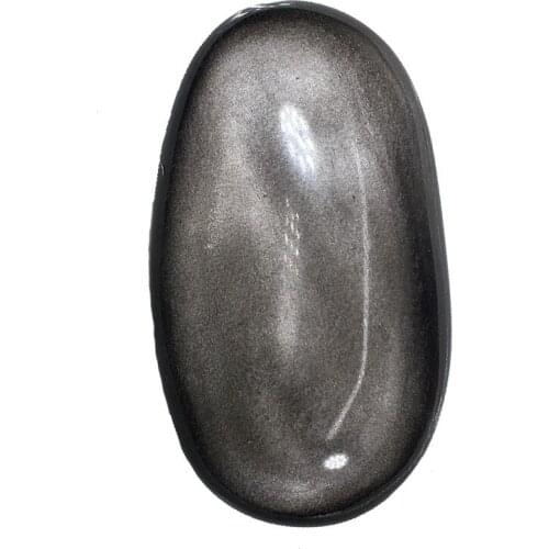 Natural silver obsidian palmstone palm stones plaything healing crystals and home decoration