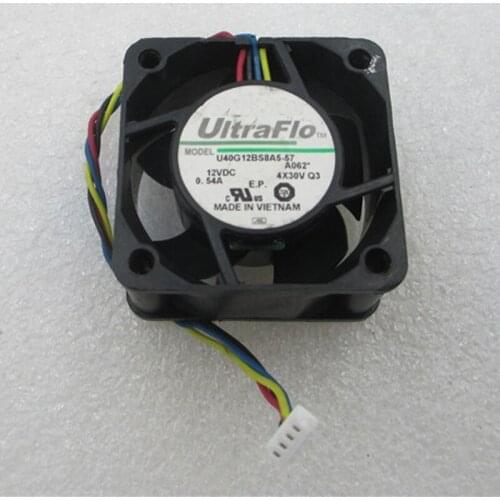 Original U40G12BS8A5-57 DC 12V 4CM 0.54A 40x40x20MM 4 Line Double Ball Bearing Cooling Fan