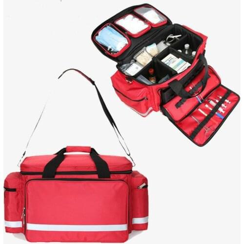 Outdoor First Aid Kit Outdoor Sports Red Nylon Waterproof Cross Messenger Bag Family Travel Emergency Bag DJJB020