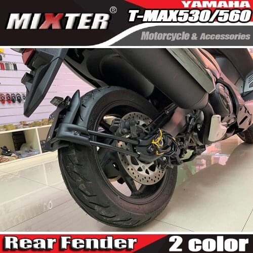 Fit For YAMAHA TMAX530 T-MAX 530 TMAX560 T-MAX 560 Motorcycle LED Light License Plate Rack Rear Mudguard Fender Eliminator Plate